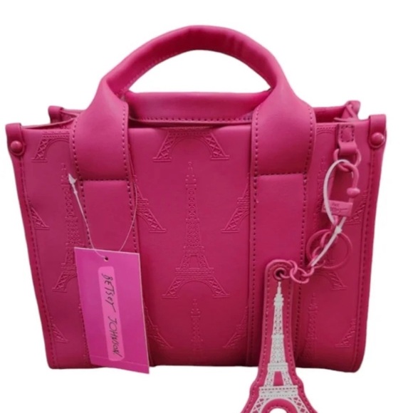 Betsey Johnson Handbags - Betsey Johnson Pink Eiffel Tower Bag